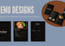 design a modern and professional restaurant menu